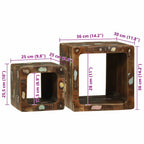 Unidades de TV 2 pcs Multicolor Madera sólida recuperada