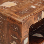 Mesa Auxiliar Marrón 40 x 32 x 46 cm Madera sólida recuperada