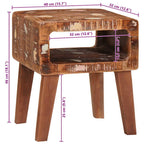 Mesa Auxiliar Marrón 40 x 32 x 46 cm Madera sólida recuperada