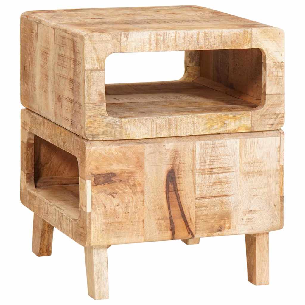 Mesa Auxiliar Marrón 40 x 40 x 49 cm Madera de mango maciza