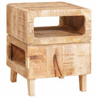 Mesa Auxiliar Marrón 40 x 40 x 49 cm Madera de mango maciza