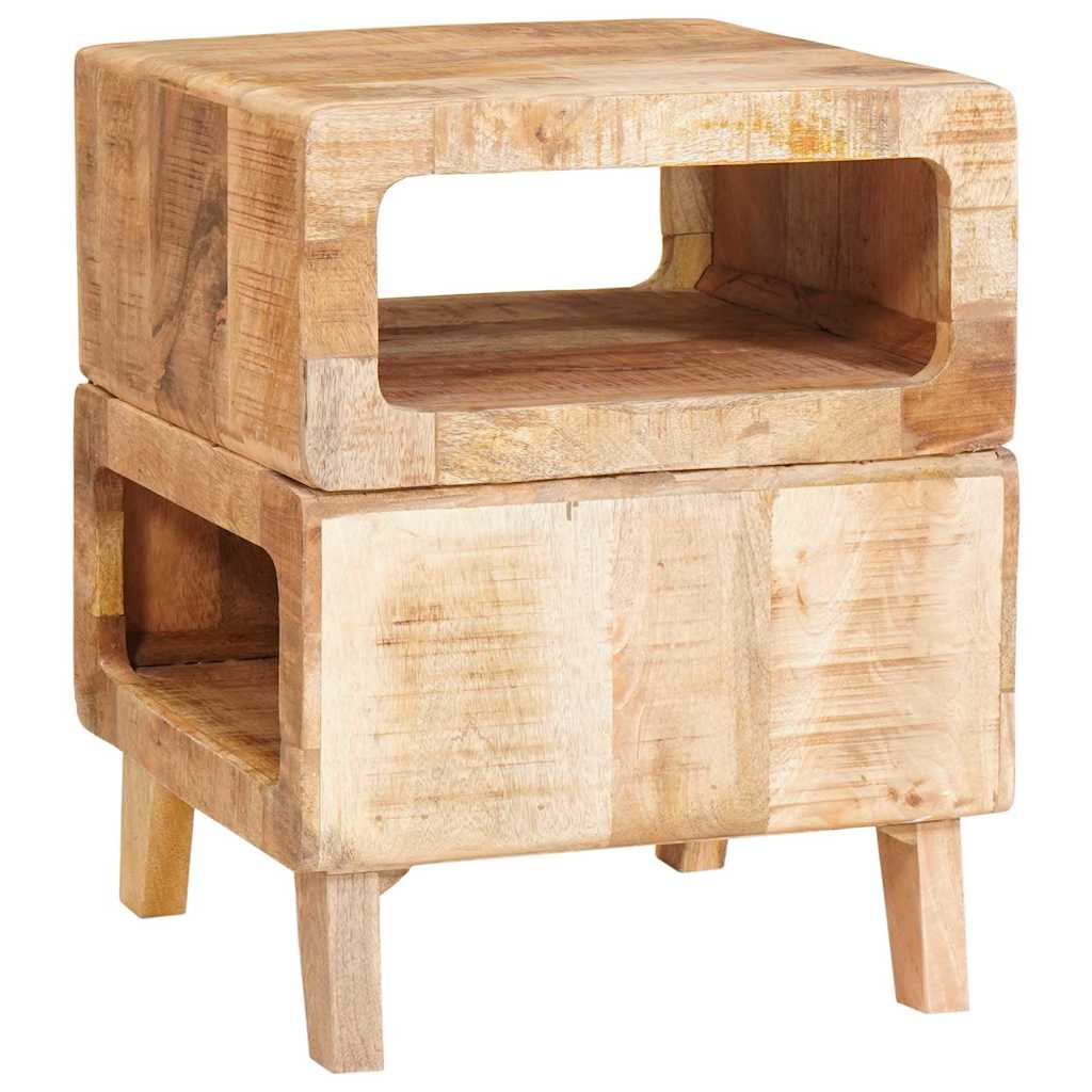 Mesa Auxiliar Marrón 40 x 40 x 49 cm Madera de mango maciza