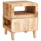 Mesa Auxiliar Marrón 40 x 40 x 49 cm Madera de mango maciza