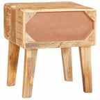 Mesa Auxiliar Marrón 40 x 32 x 46 cm Madera de mango maciza
