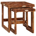Mesas Nido 2 pcs 46 x 46 x 45 cm Madera sólida recuperada