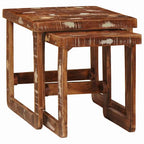 Mesas Nido 2 pcs 46 x 46 x 45 cm Madera sólida recuperada