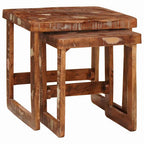 Mesas Nido 2 pcs 46 x 46 x 45 cm Madera sólida recuperada