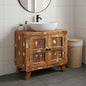 Bathroom vanity unit with shelf storage