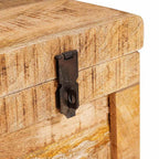 Caixa de arrumação com porta Castanho Madeira de mangueira maciça