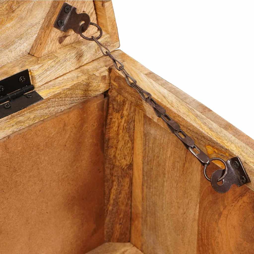 Caja de Almacenamiento 70 x 35 x 40 cm madera maciza de mango