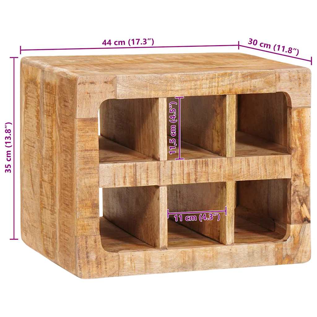 Estante de Vino Marrón 44 x 30 x 35 cm Madera de mango maciza