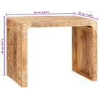 Mesa Auxiliar Marrón 60 x 35 x 46 cm Madera de mango maciza