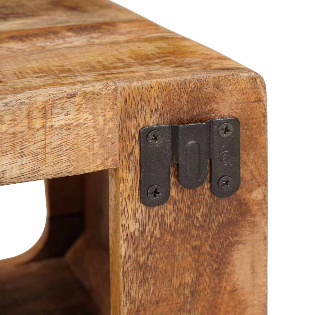 Mesita de Noche 2 pcs Marrón Madera de mango maciza