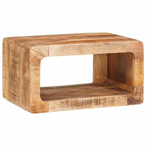 2 Pcs Bedside Table Brown Solid Mango Wood
