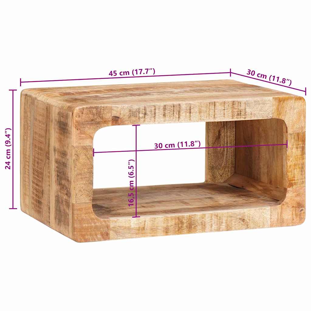 Mesita de Noche 2 pcs Marrón Madera de mango maciza