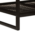 Mesa de Café Marrón y Negro Madera de mango maciza