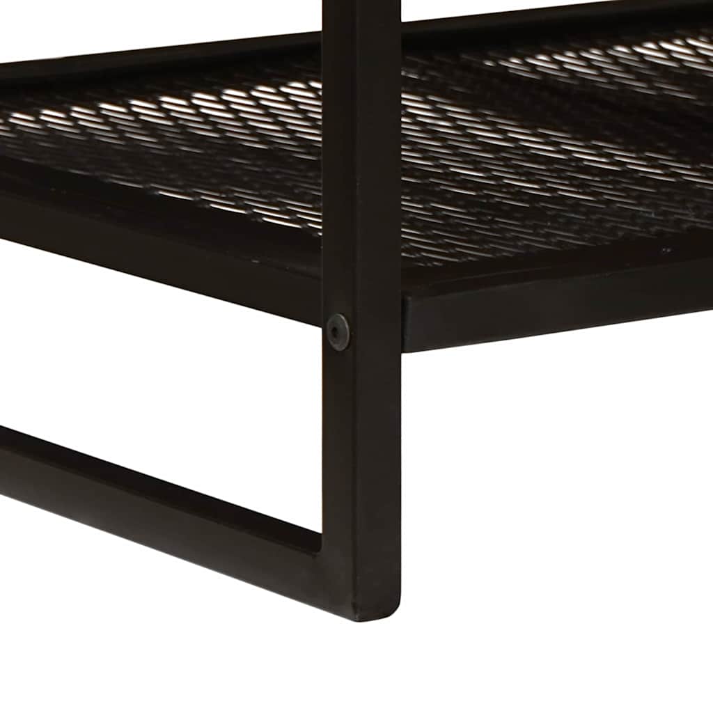 Mesa de Café Marrón y Negro Madera de mango maciza