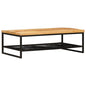 Mesa de Café Marrón y Negro Madera de mango maciza