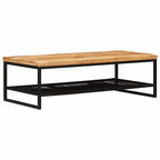 Mesa de Café Marrón y Negro Madera de mango maciza