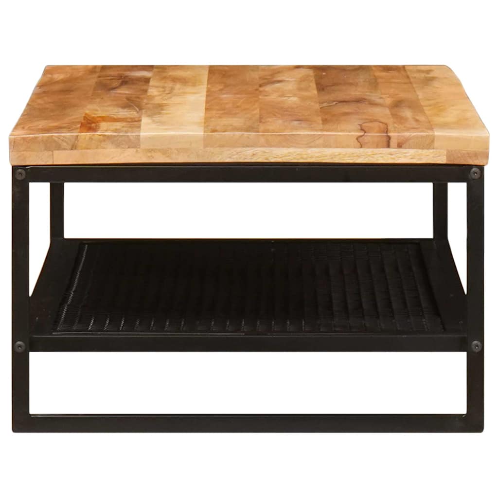 Mesa de Café Marrón y Negro Madera de mango maciza