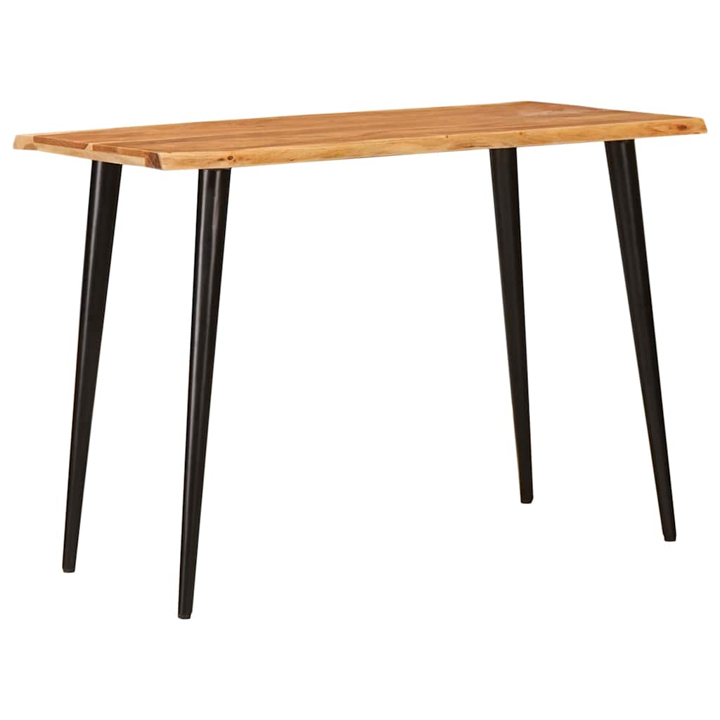 Mesa de comedor de MDF negro y gris hormigón 120x60x75 cm