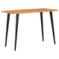 Mesa de comedor de MDF negro y gris hormigón 120x60x75 cm