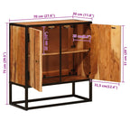 Aparador Beta Natural 70 x 30 x 75 cm Madera de Acacia Sólida