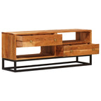 Mueble de TV Natural 110 x 30 x 44 cm Madera de Acacia Sólida