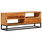 Mueble de TV Natural 110 x 30 x 44 cm Madera de Acacia Sólida