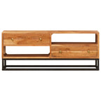Mueble de TV Natural 110 x 30 x 44 cm Madera de Acacia Sólida