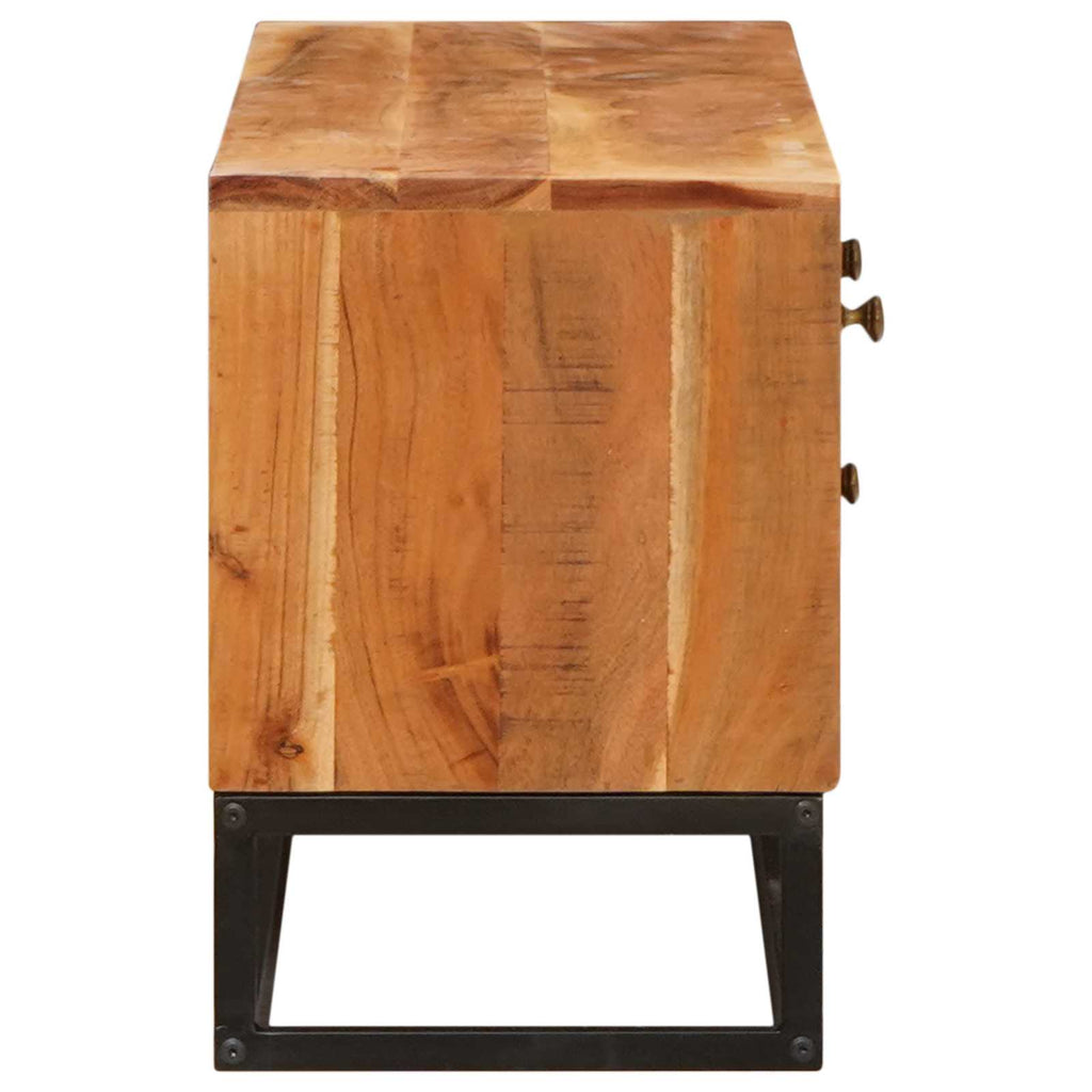 Mueble de TV Natural 110 x 30 x 44 cm Madera de Acacia Sólida