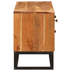 Mueble de TV Natural 110 x 30 x 44 cm Madera de Acacia Sólida