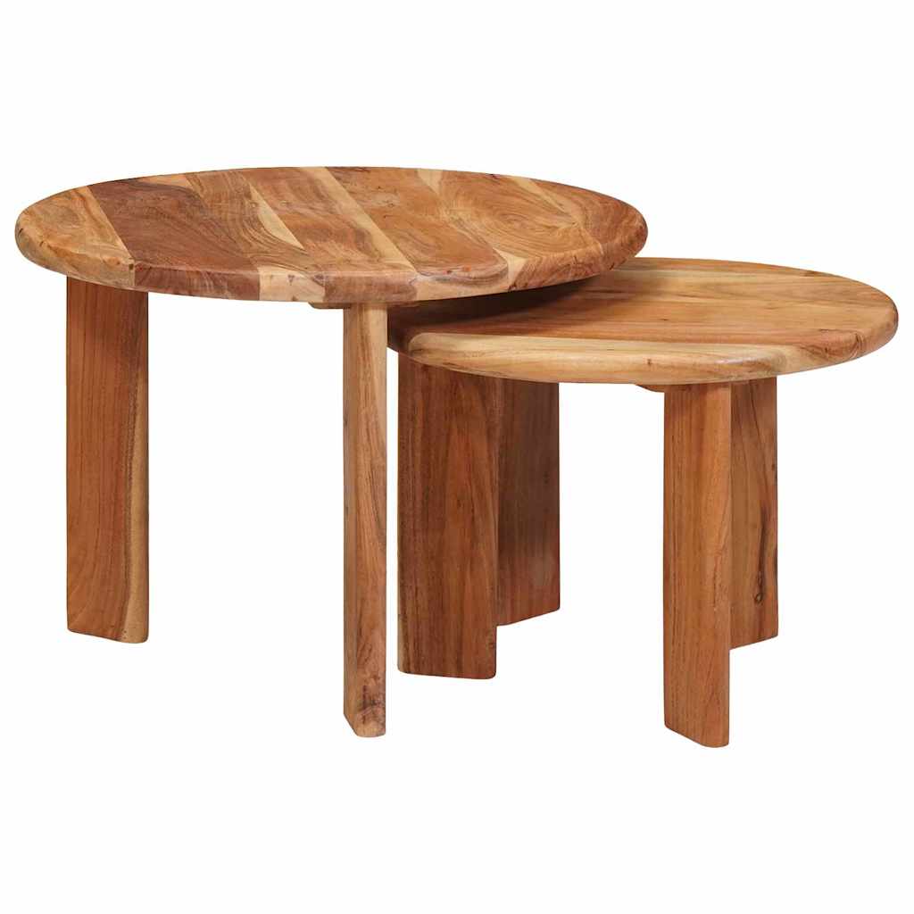 Nesting Coffee Tables 2 pcs Solid Mango Wood