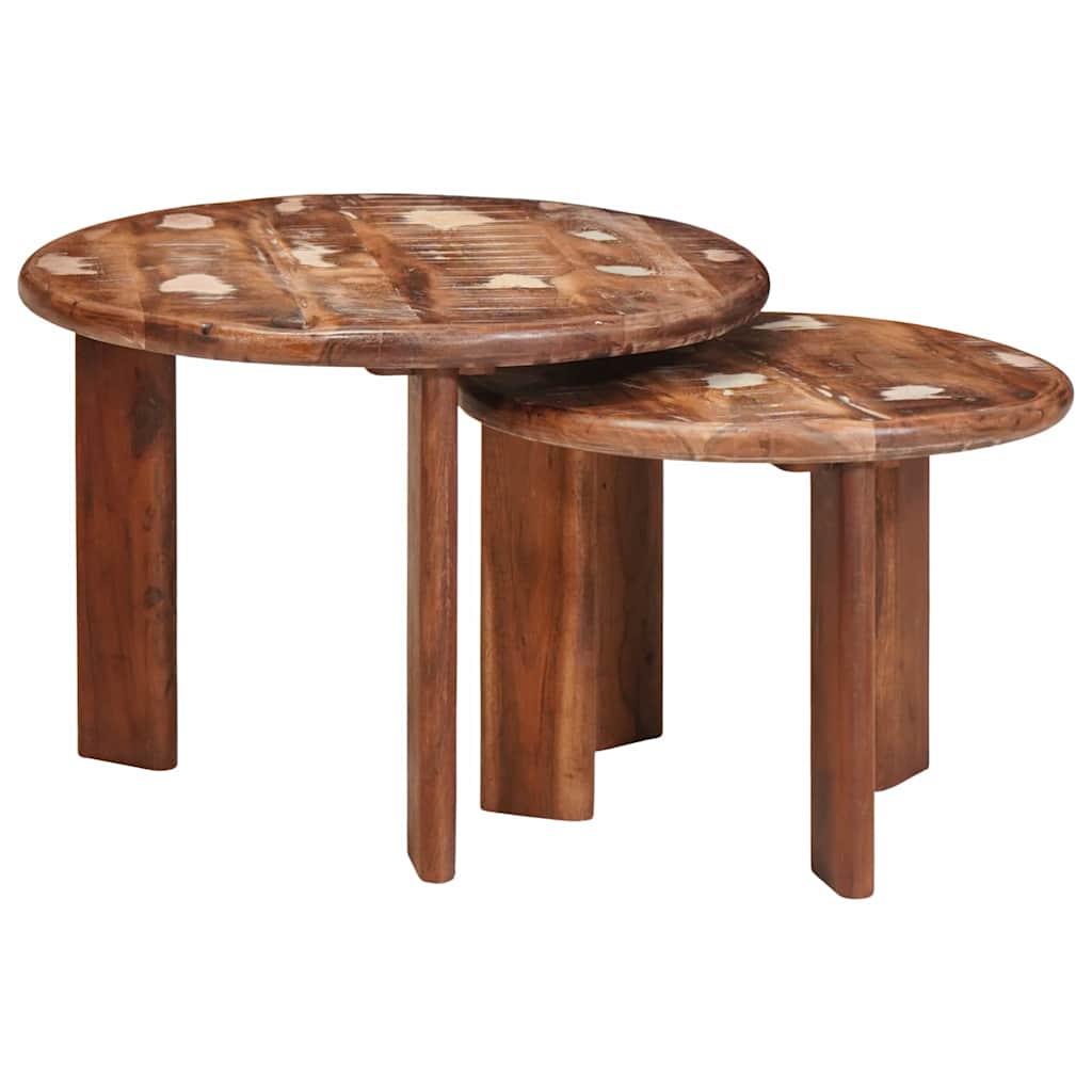 Nesting Coffee Tables 2 pcs Solid Mango Wood