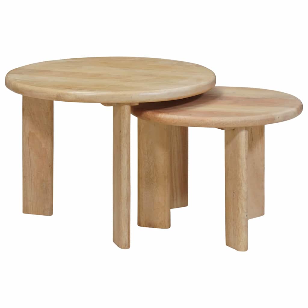 Nesting Coffee Tables 2 pcs Solid Mango Wood