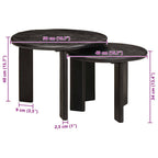 Mesas de Café Nido 2 pcs Madera de mango maciza