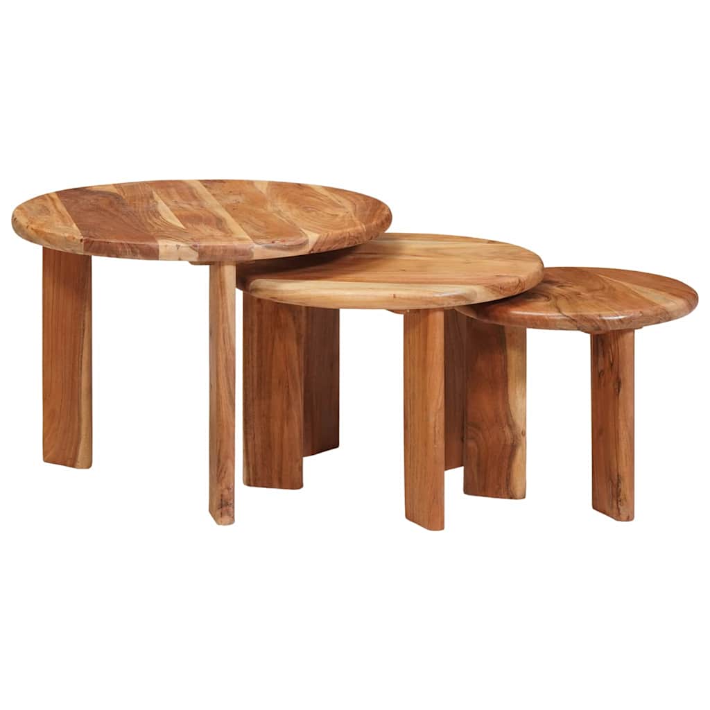 Nesting Coffee Tables 2 pcs Solid Mango Wood
