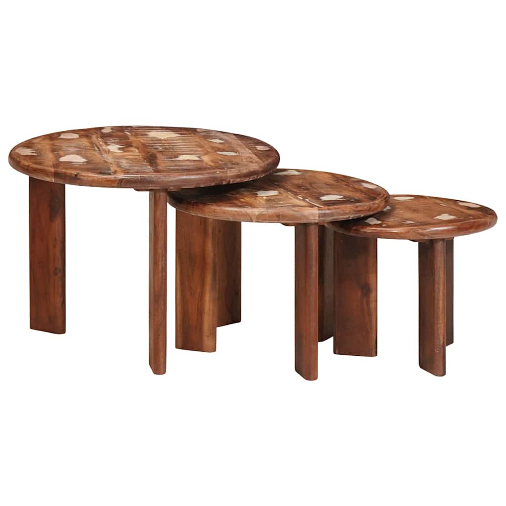 Nesting Coffee Tables 2 pcs Solid Mango Wood