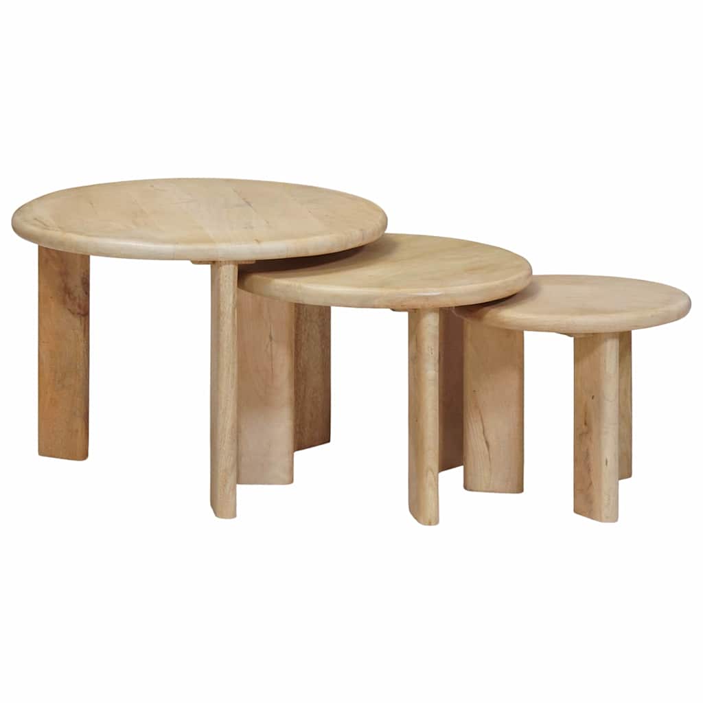 Nesting Coffee Tables 2 pcs Solid Mango Wood