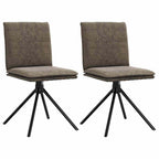 Silla de comedor cuero gamuza verde militar