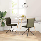 Silla de comedor cuero gamuza verde militar