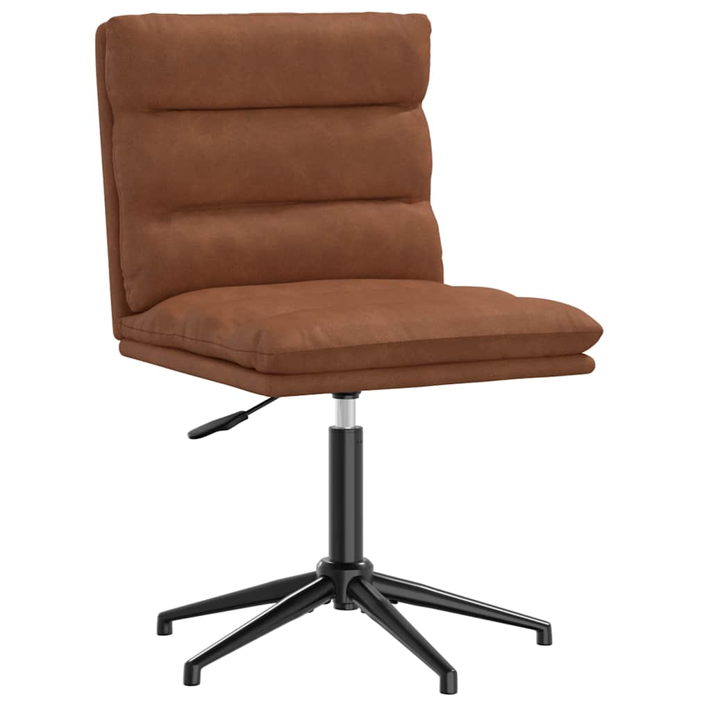 Brown faux leather dining chair