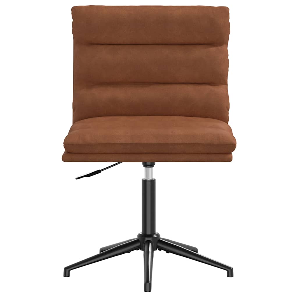Silla de comedor de cuero sintético marrón