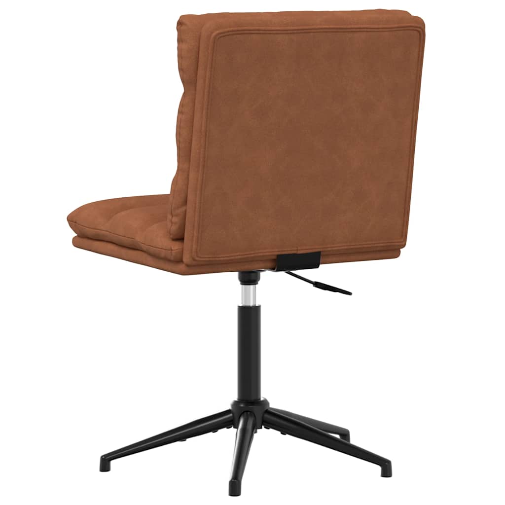 Silla de comedor de cuero sintético marrón