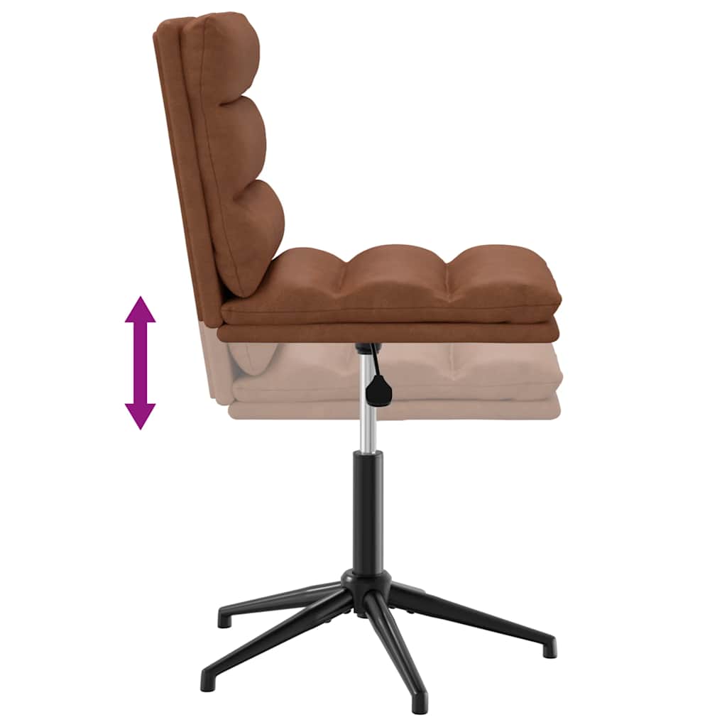 Silla de comedor de cuero sintético marrón