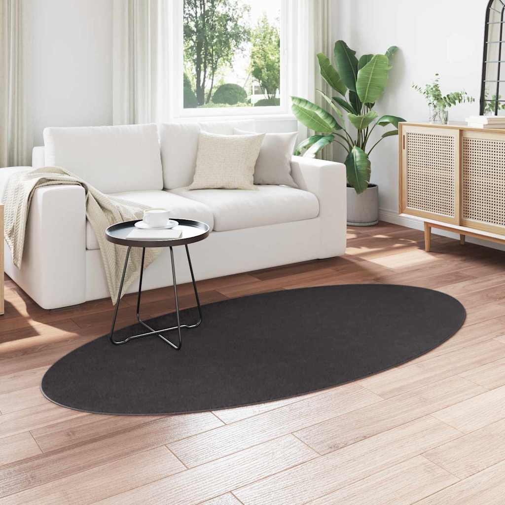 Alfombras de área HUARTE Antracita 100 x 200 cm 100% Poliéster