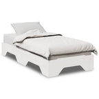 Estructura de cama apilable sin colchón marrón cera 90x190 cm