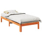 Cama sin colchón con cabecero madera de pino blanco 200x200 cm