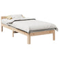 Solid pine white bed frame headboard 180x200 cm