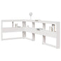 Cabecero cama estantería forma L marrón encerado 80 cm